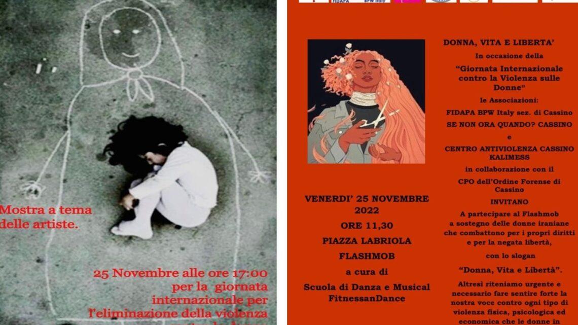 “Giornata internazionale per eliminazione della violenza contro le donne” flash mob e mostra di pittura