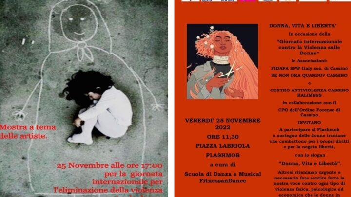 “Giornata internazionale per eliminazione della violenza contro le donne” flash mob e mostra di pittura