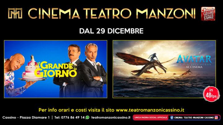 Dal 29 dicembre al Cinema Teatro Manzoni i film campioni d’incasso in Italia