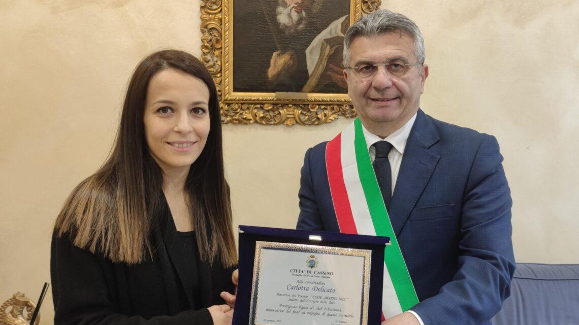 Cassino – Una targa per la chef Carlotta Delicato