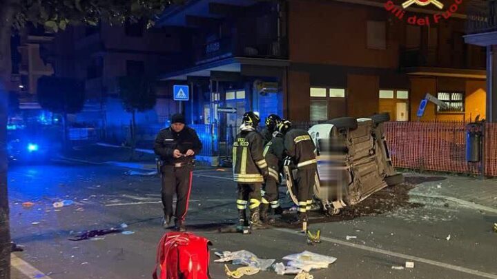Cinque giovani morti in incidente stradale a Fonte Nuova a Roma