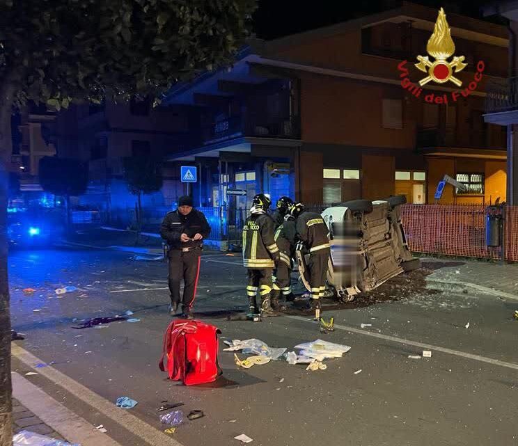 Cinque giovani morti in incidente stradale a Fonte Nuova a Roma