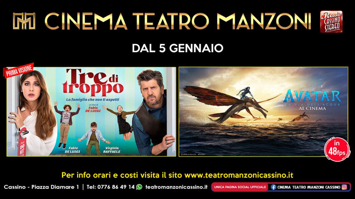 Cinema Teatro Manzoni Cassino: dal 5 gennaio nuova programmazione 