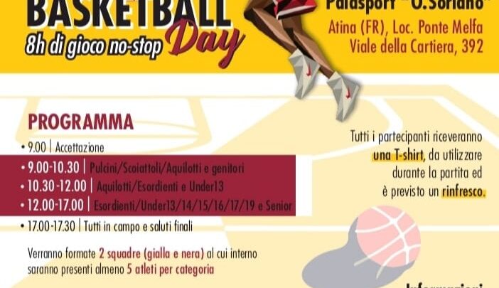 Atina, domenica via a “Spring Basketball Day”, una festa dello sport per grandi e piccoli