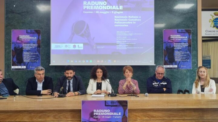 Cassino, presentato il raduno pre-mondiale delle nazionali basket in carrozzina di Italia e Canada