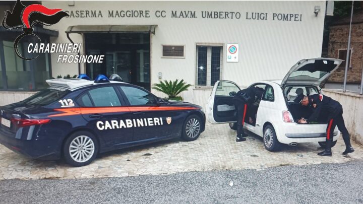 Pontecorvo – Ladri di auto bloccati dai Carabinieri; recuperata Fiat 500