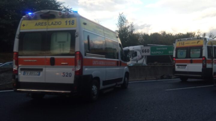 Incidente tra Pontecorvo e Cassino in A1, un chilometro di coda