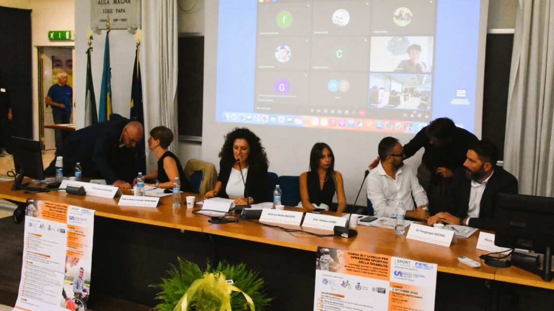 Avviato ufficialmente il “Corso per operatore sportivo per disabili”. Dibattito alla Facoltà di Ingegneria