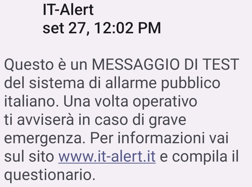 Il 19 e il 20 dicembre test IT-alert per rischio industriale rischio dighe