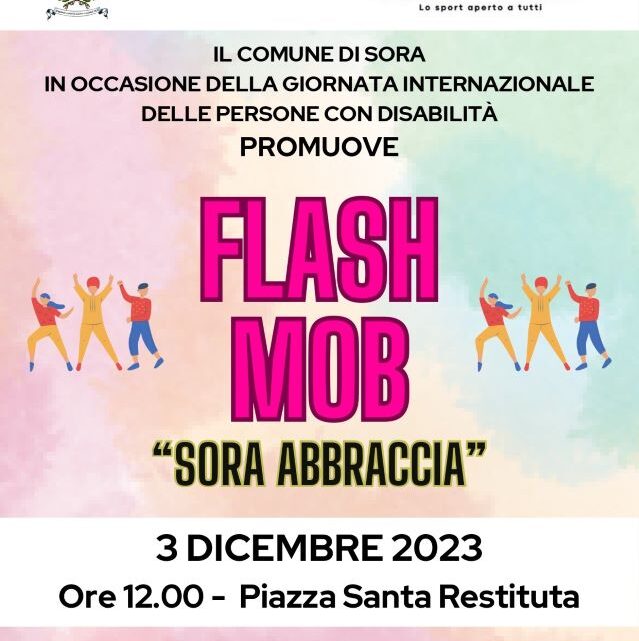 Un flash mob “Sora Abbraccia” in piazza nella “Giornata internazionale delle persone disabili”