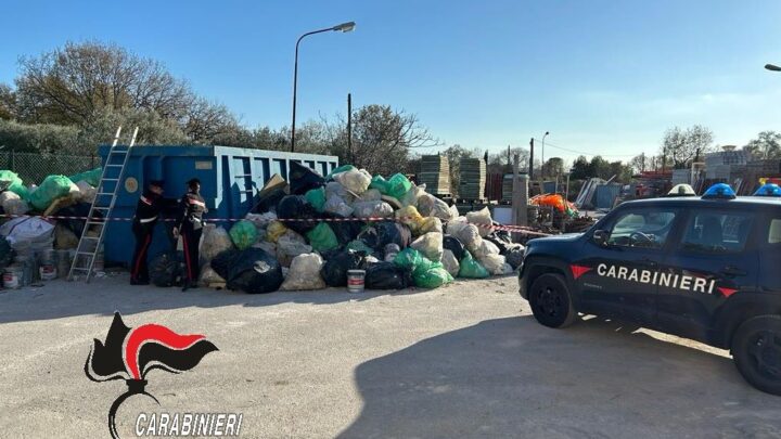 Sequestrato un piazzale colmo di rifiuti speciali. Denunciato un 60enne per abbandono di rifiuti  e scarichi senza autorizzazione