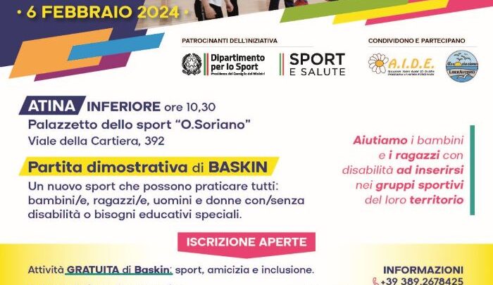 Prima “Giornata dello sport inclusivo” conoscere e praticare il Baskin