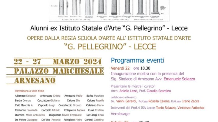 NEL GIARDINO DELLA MEMORIA. Mostra collettiva degli ex alunni dell’Istituto Statale d’Arte “G. Pellegrino” di Lecce