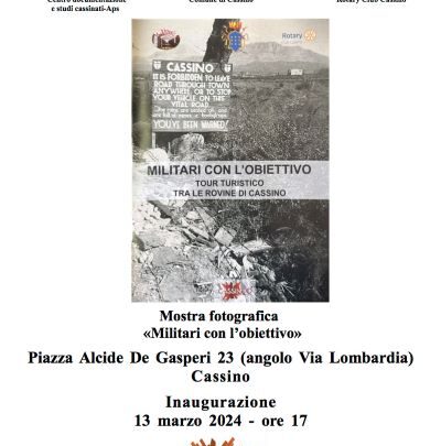 Mostra fotografica “Militari con l’obiettivo” sulla distruzione di Cassino