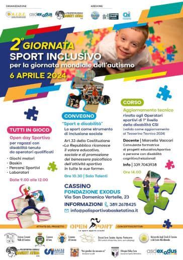 Alla Fondazione Exodus “II Giornata di sport inclusivo e la Giornata mondiale dell’Autismo”