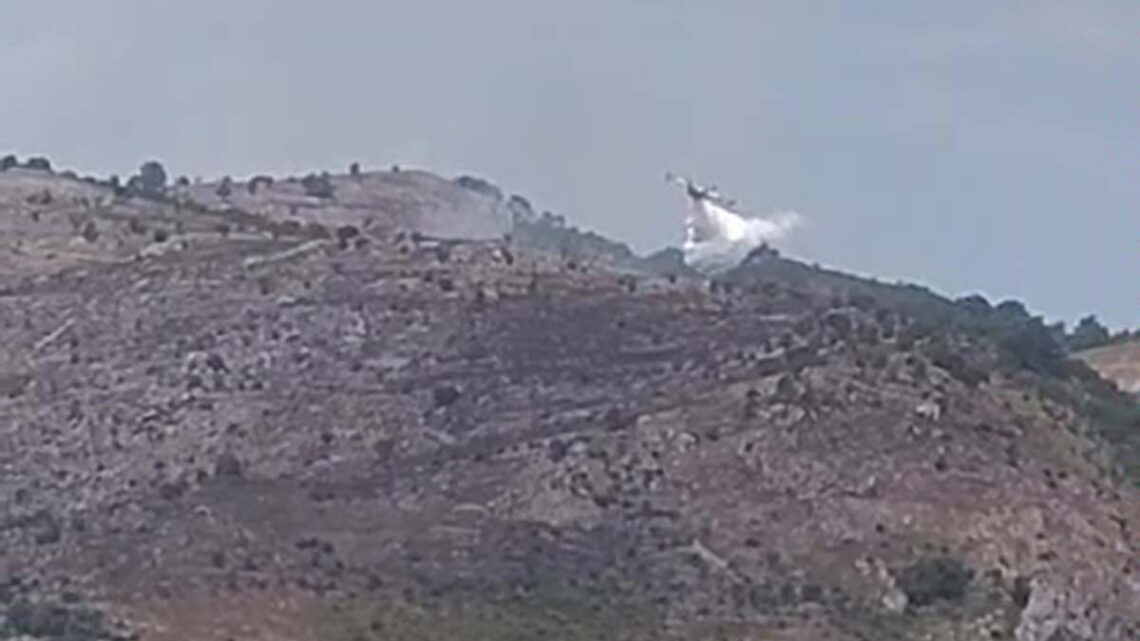 Brucia la montagna tra Alvito, Vicalvi e Posta Fibreno, mezzi aerei in azione Brucia la montagna tra Alvito, Vicalvi e Posta Fibreno, mezzi aerei in azione