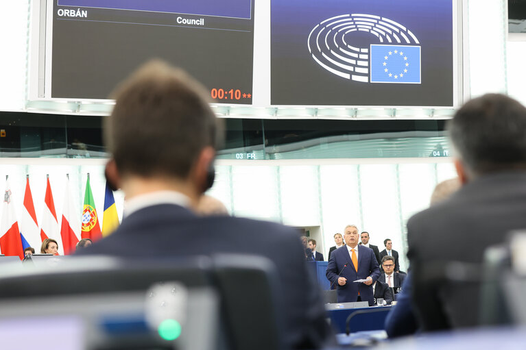 Orban e von der Leyen all’Eurovision del Parlamento Europeo Orban e von der Leyen all’Eurovision del Parlamento Europeo