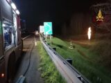 Ferentino – Fuoriuscita GNL da un camion in transito in autostrada, in corso operazioni di bonifica dei Vigili del Fuoco