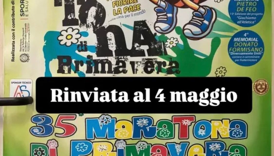 Il 4 maggio torna a Cassino la Maratona di Primavera Il 4 maggio torna a Cassino la Maratona di Primavera