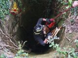 Cade in un pozzo alle cascate di Carpinone, cane salvato dai Vigili del Fuoco