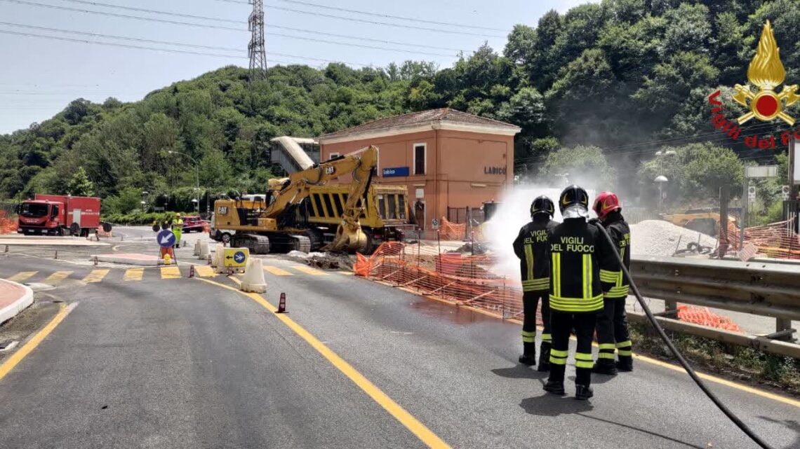Fuga di gas durante lavori a Labico, interrotta linea ferroviaria Cassino-Roma
