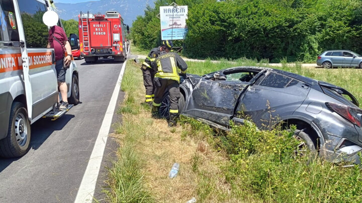 Gallinaro – Tamponamento tra due auto sulla SS 509, soccorsi sul posto