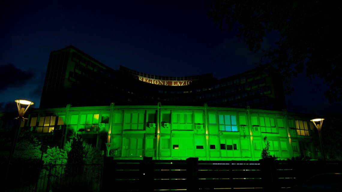 La Regione Lazio illuminata di verde per la giornata regionale della celiachia