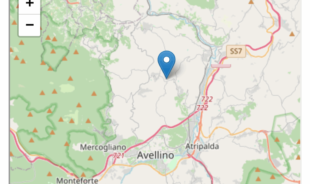 Scossa di terremoto di magnitudo 3.6 avvertita in provincia di Avellino