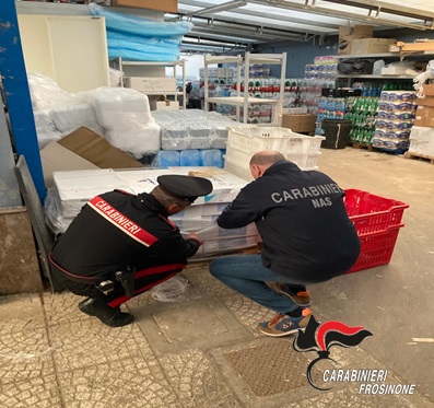 Maxi sequestro di prodotti alimentari mal conservati in due supermercati di Pontecorvo