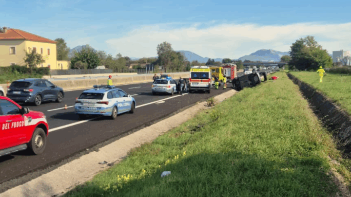Incidente stradale sull’A1 ad Aquino, 47enne di Udine ferito ed elitrasportato