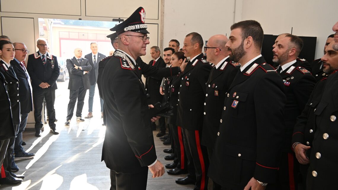 Visita del generale Cantoni al Comando provinciale dei Carabinieri di Frosinone