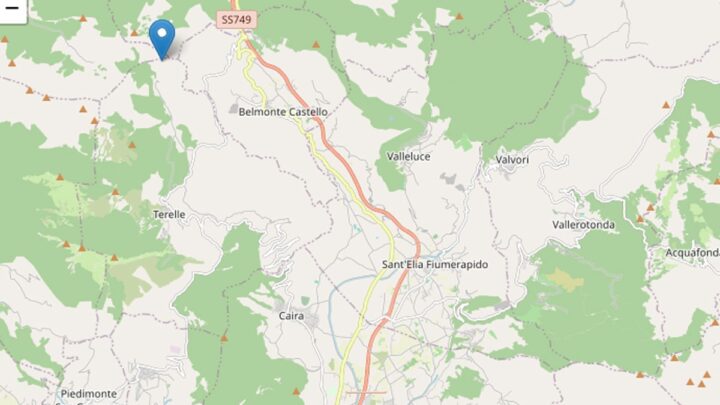 Lieve scossa sismica nel cassinate, registrato terremoto di magnitudo 2.5 a Belmonte Castello