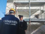 San Giorgio a Liri, blitz in cantiere: trovati 3 lavoratori in nero e gravi carenze di sicurezza. Tre denunce