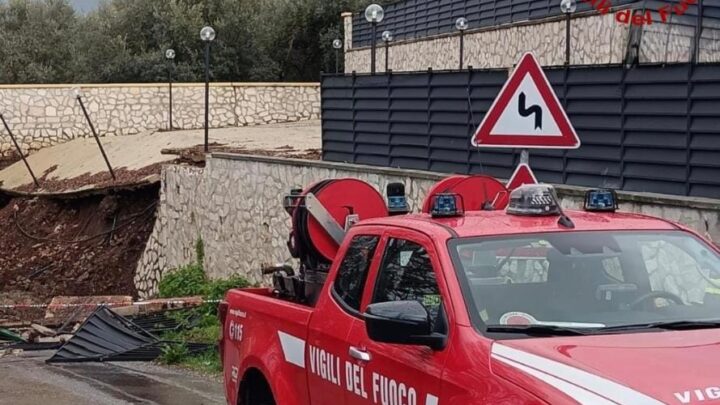 Notte di emergenze nel Frusinate: esplosione in uno stabilimento pirotecnico e crollo di un muro sulla SP 163