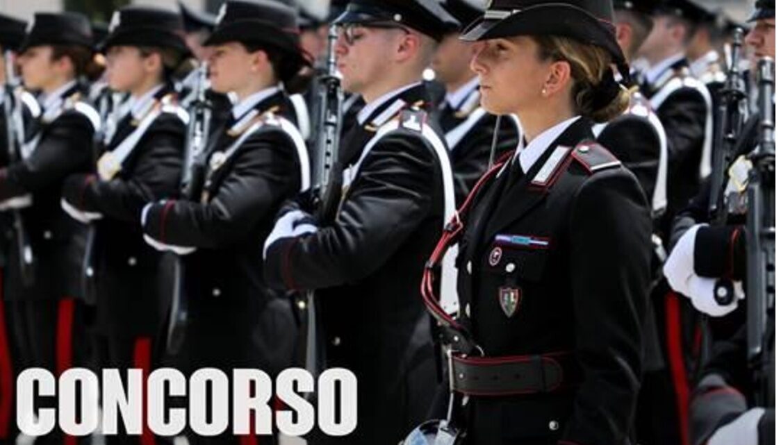 Arma dei Carabinieri, al via il sedicesimo concorso per il reclutamento di 898 allievi marescialli