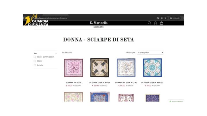 Vendevano on line falsi manufatti “E. Marinella”, La guardia di Finanza di Terracina oscura sito internet