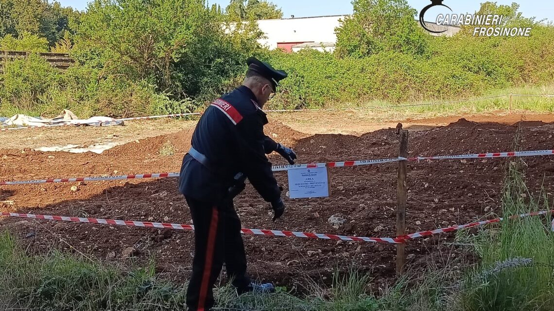 Castrocielo – Rifiuti interrati in un sito industriale, area sequestrata e tre denunciati