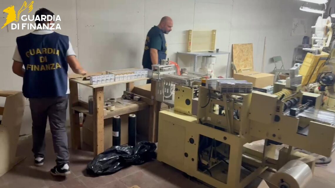 Fabbrica clandestina di sigarette smantellata tra Pavia e Cremona: sequestri per 5 milioni e 14 denunce dopo un controllo sull’A1 a Cassino