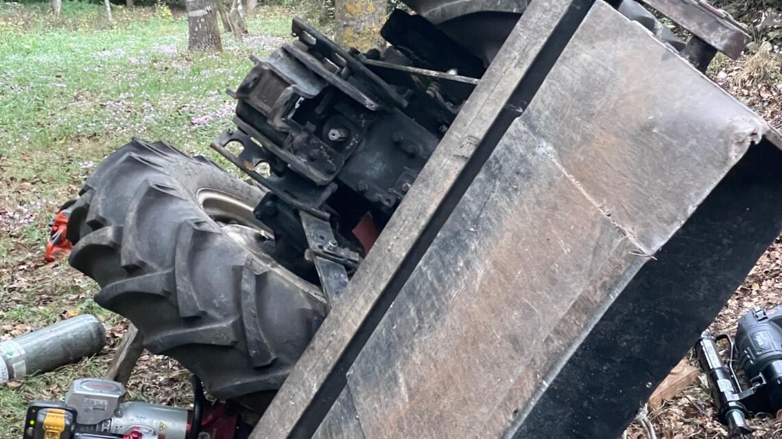Isernia, trattore si ribalta in località Capruccia: conducente estratto e salvato dai Vigili del Fuoco