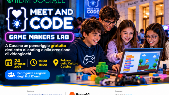 Cassino, il 24 ottobre arriva “Game Makers Lab”: coding e videogiochi per ragazzi dagli 8 ai 17 anni